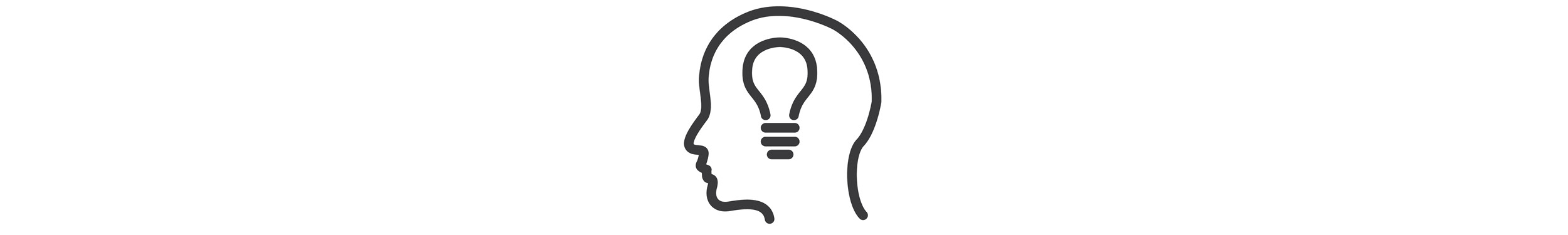 Lightbulb in head icon