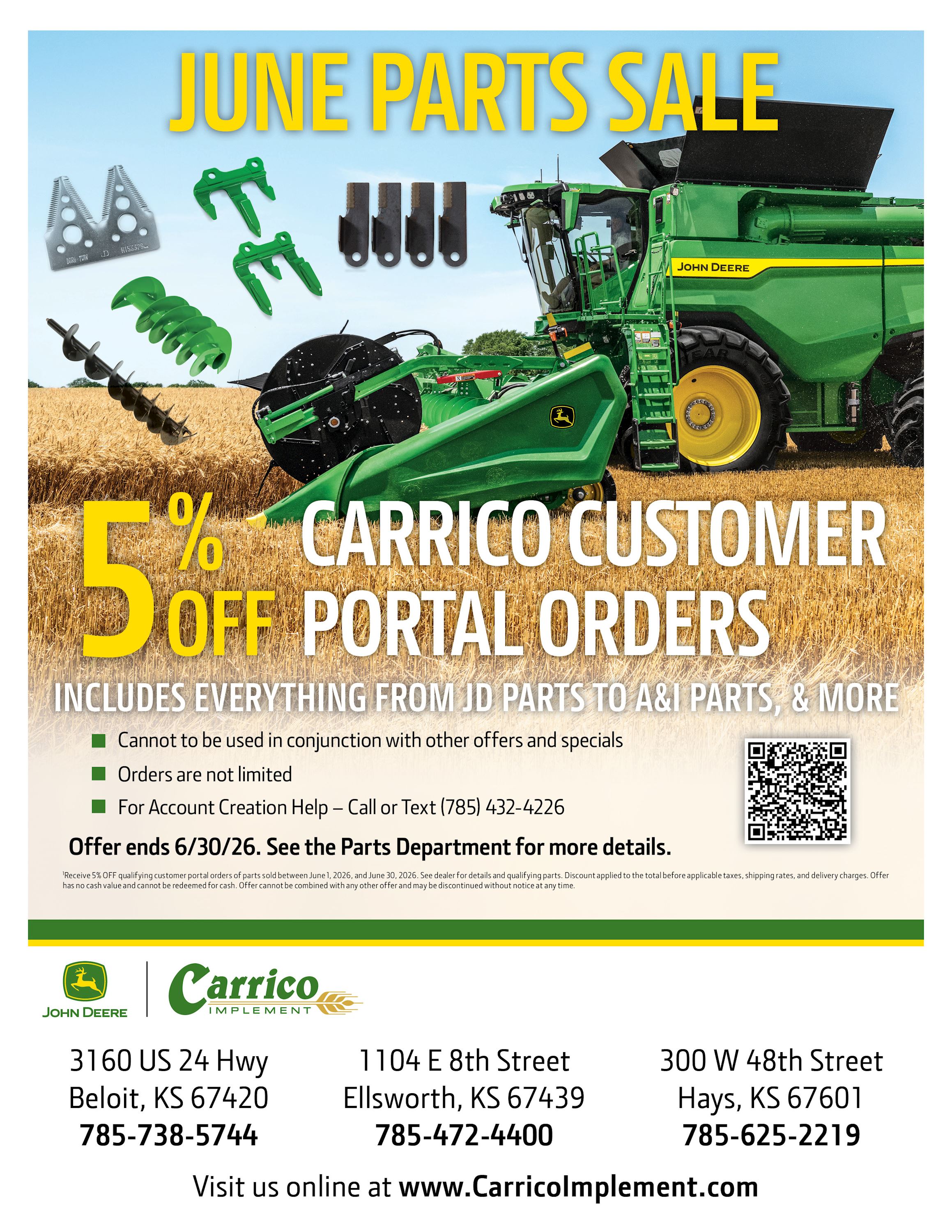 5% Off Carrico Customer Portal Orders