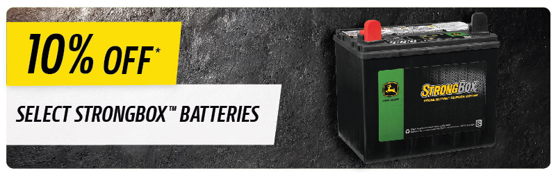 10% Off Select John Deere StrongBox Batteries