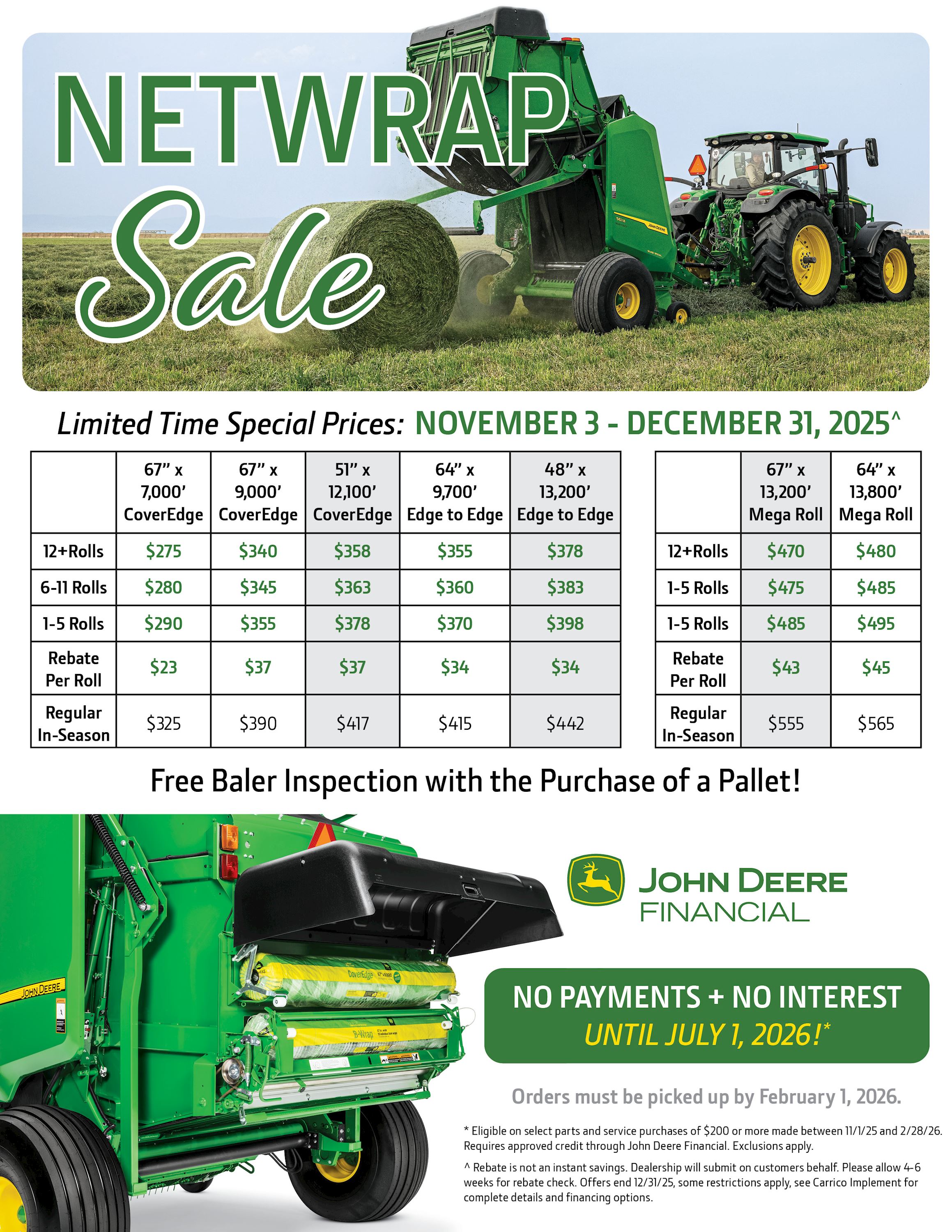 John Deere Tama Netwrap Sale Carrico Implement