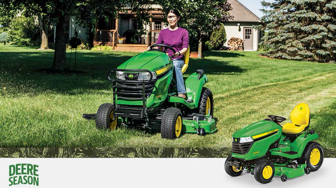 Deere Season $500 Off X590 Lawn Tractors