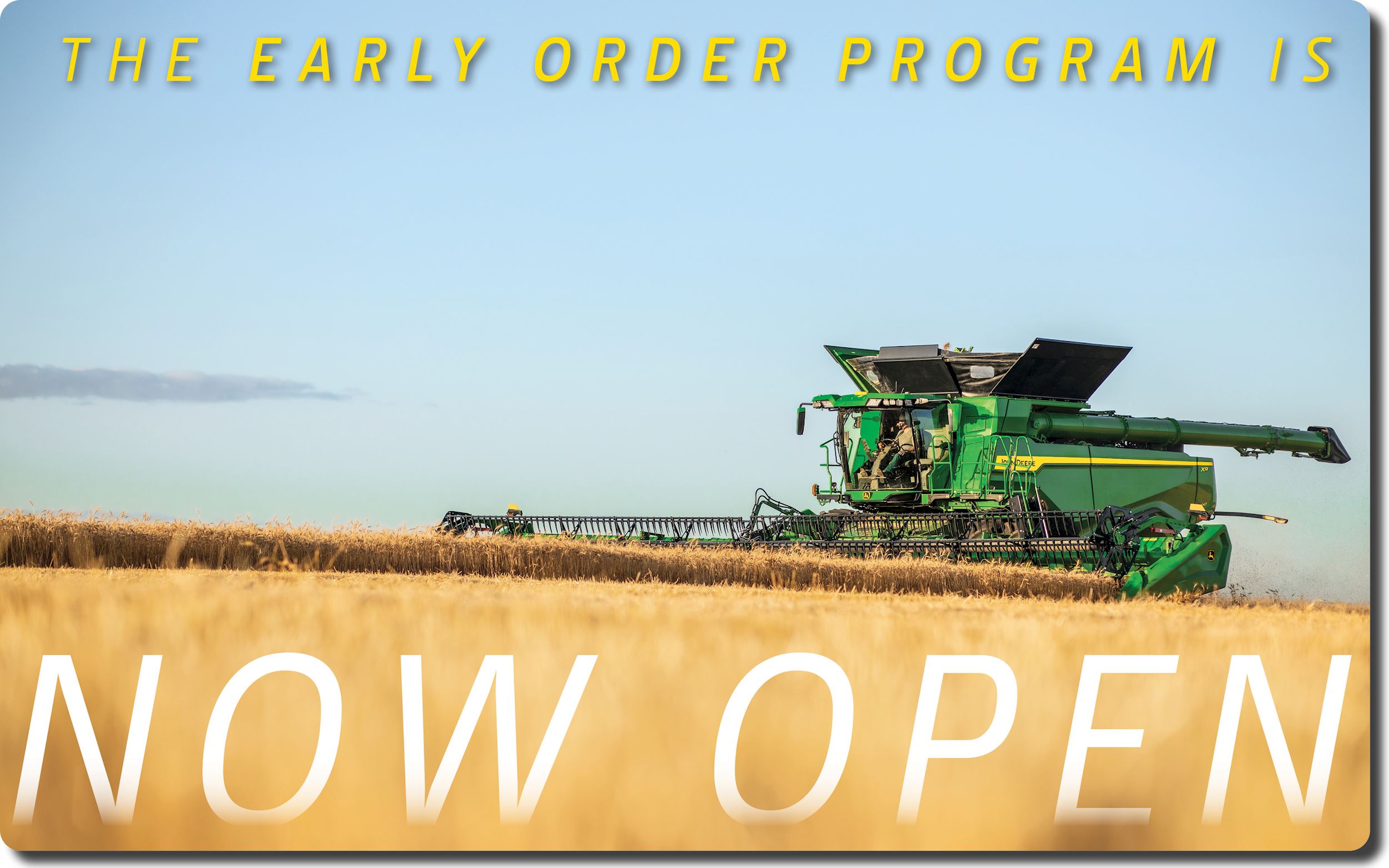 John Deere Financial Combine Early Order Program