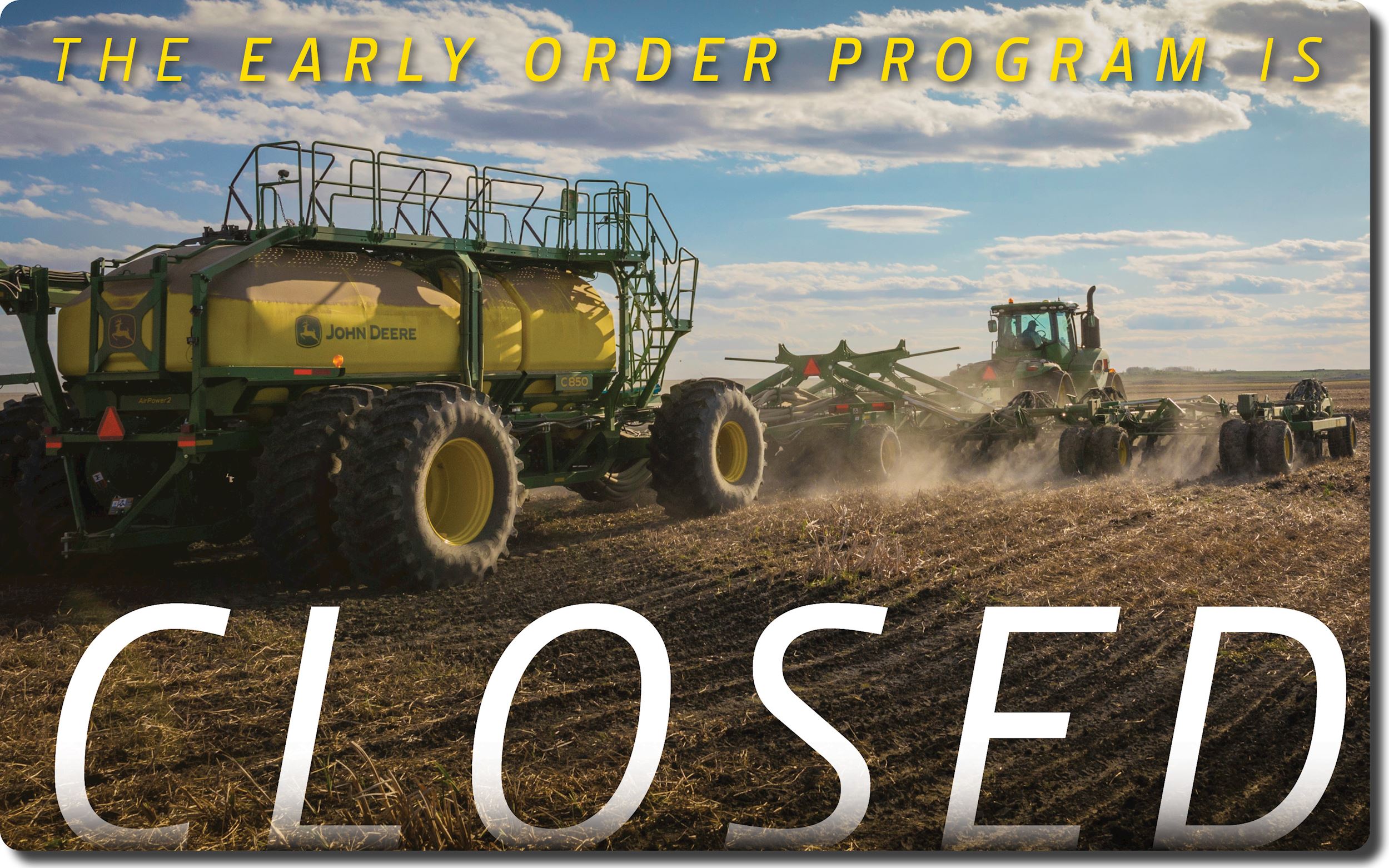 John Deere Financial Air Seeder Early Order Program